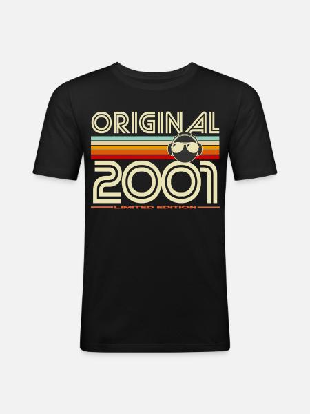 Original 2001 Édition Limitée Retro - T-shirt près du corps Homme - noir