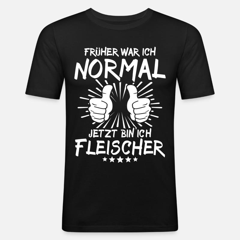 Fleischer - Männer Slim Fit T-Shirt - Schwarz