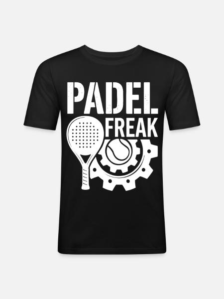 Performance d’enthousiasme sportif padel - T-shirt près du corps Homme - noir