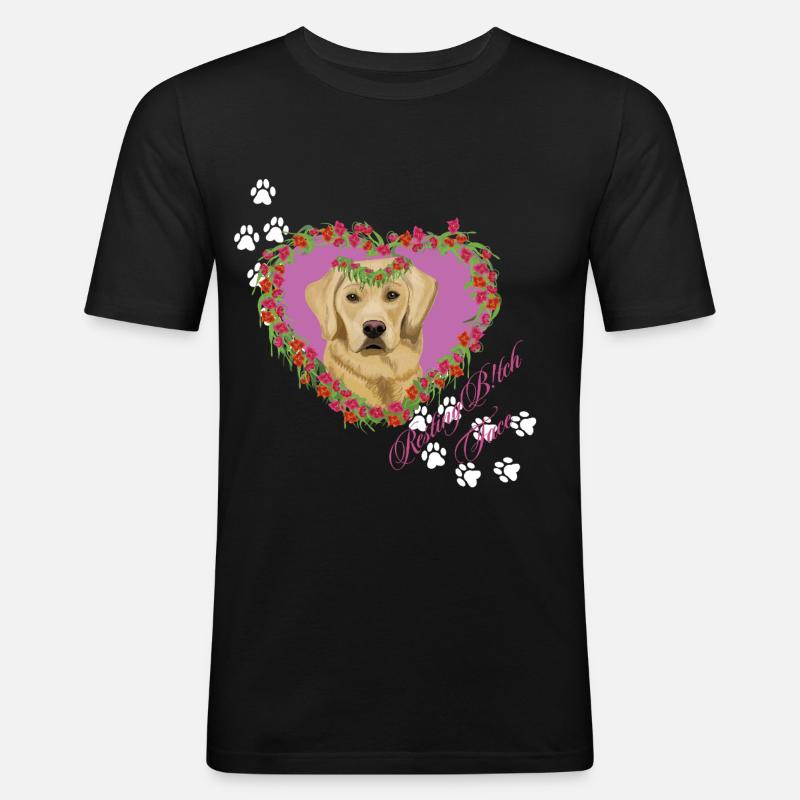 Resting B!tch Face Labrador - Men's Slim Fit T-Shirt - black