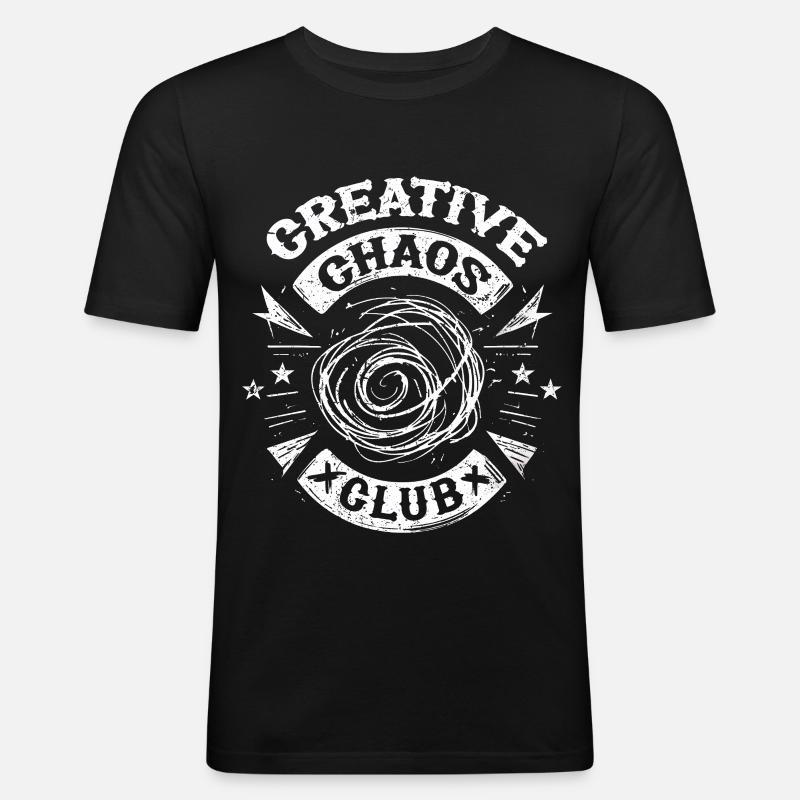 Scribble Kritzeln Zeichnung - Männer Slim Fit T-Shirt - Schwarz