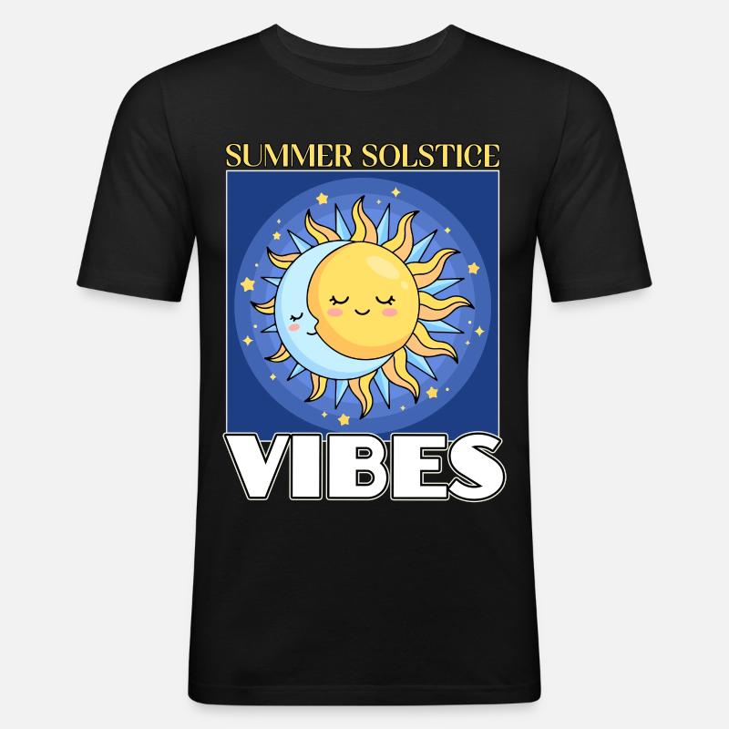 Litha Pagan Solstice d’été Midsommar - T-shirt près du corps Homme - noir