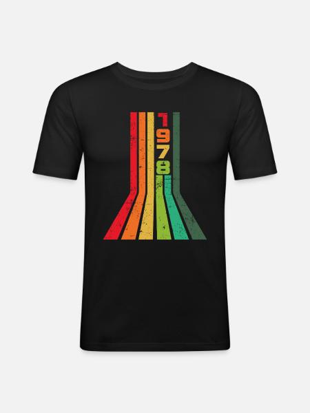 Millésime 1978 - T-shirt près du corps Homme - noir