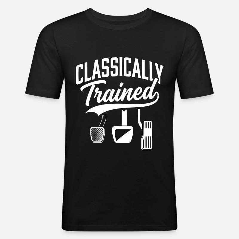Classically Trained with Dimmer Manual Car  - Männer Slim Fit T-Shirt - Schwarz