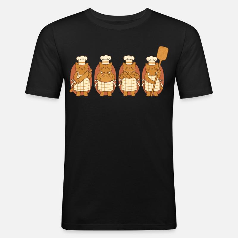 Sourdough Bread Baking Baker Bread Making - Men's Slim Fit T-Shirt - black