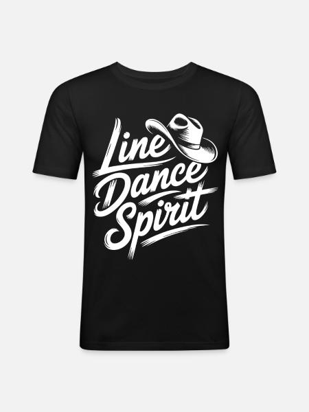 Line Dance Spirit: Western Rhythm - Men's Slim Fit T-Shirt - black