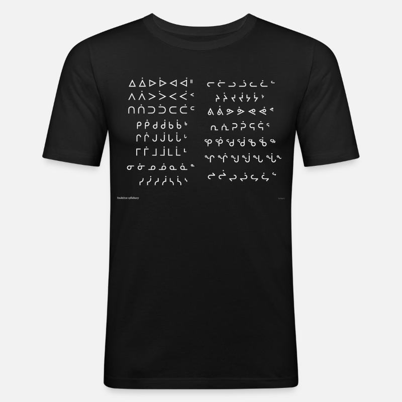 Inuktitut-Silben - Männer Slim Fit T-Shirt - Schwarz