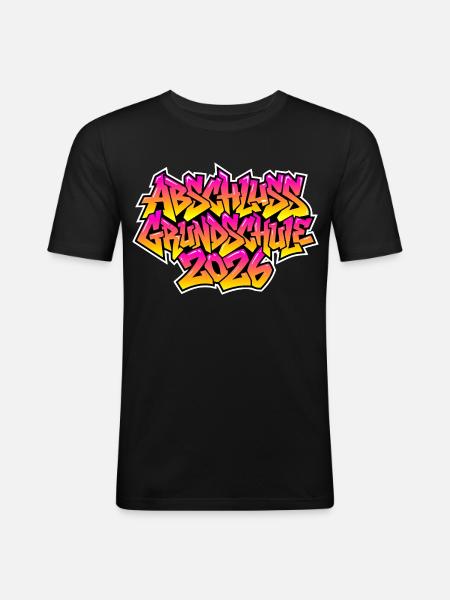 Elementary School Graduation 2026 Graffiti - Men's Slim Fit T-Shirt - black