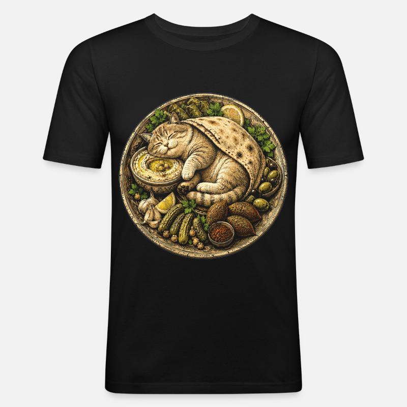 Libanon Libanese - Männer Slim Fit T-Shirt - Schwarz