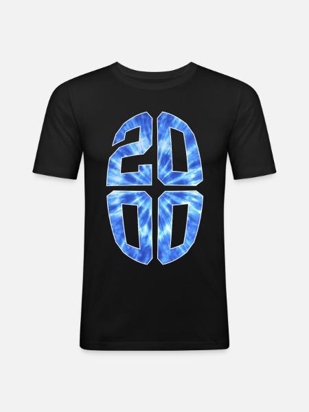 26 ANS 2000 26E ANNIVERSAIRE - T-shirt près du corps Homme - noir