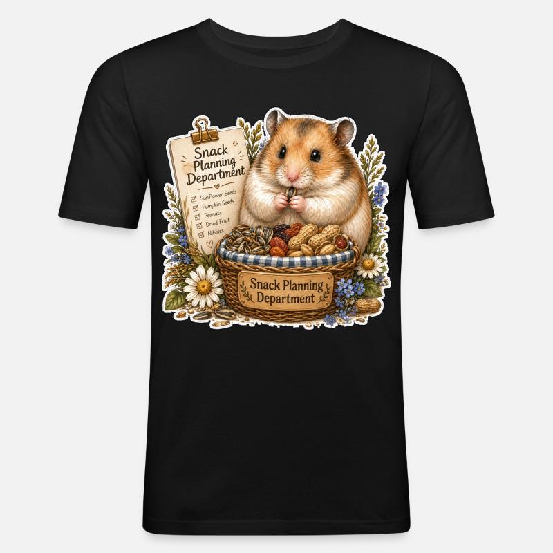 Snack Planning Department Snacks - Männer Slim Fit T-Shirt - Schwarz