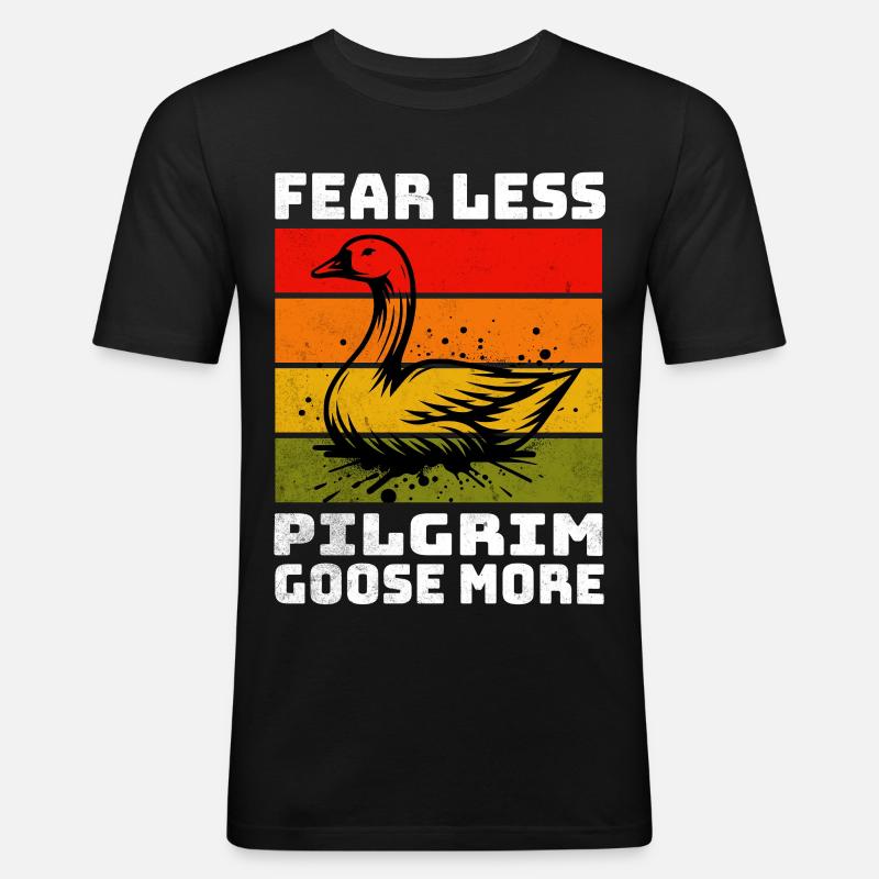 Pilgrim Goose Pilgrim Gans - Men's Slim Fit T-Shirt - black