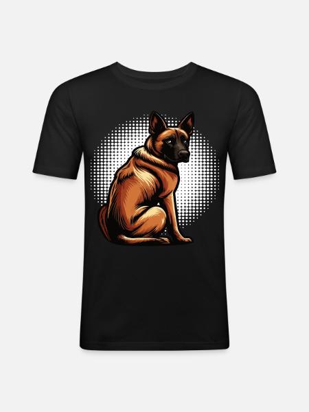 Malinois Belgian Shepherd Malinois Owner - Men's Slim Fit T-Shirt - black