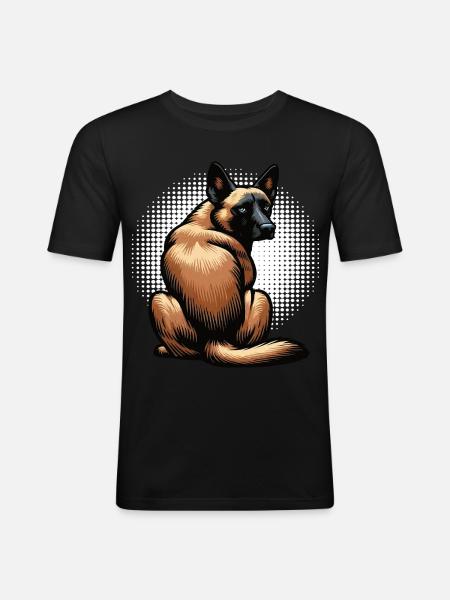 Malinois Belgian Shepherd Malinois Owner - Men's Slim Fit T-Shirt - black