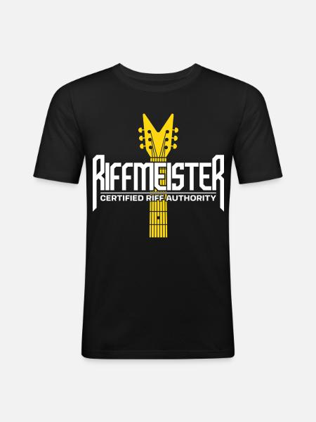 Riffmeister Guitar - Men's Slim Fit T-Shirt - black