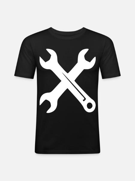 Clés croisées - T-shirt près du corps Homme - noir