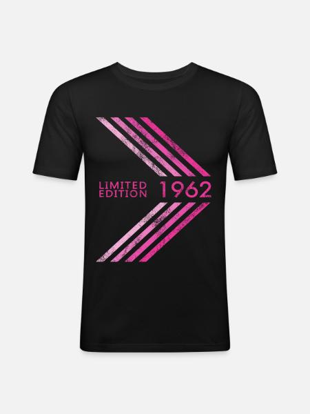Édition limitée 1962 Femmes d’anniversaire - T-shirt près du corps Homme - noir