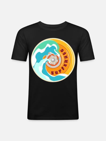 Surfskate Lover - Men's Slim Fit T-Shirt - black
