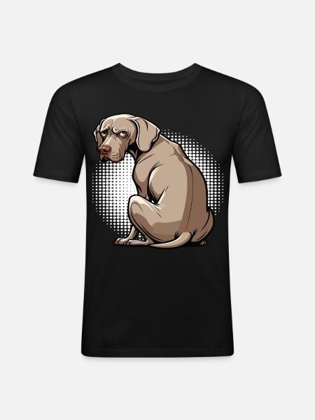 Propriétaire de Weimaraner Passionné de Weimaraner - T-shirt près du corps Homme - noir