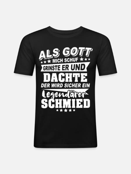 Schmied - Männer Slim Fit T-Shirt - Schwarz