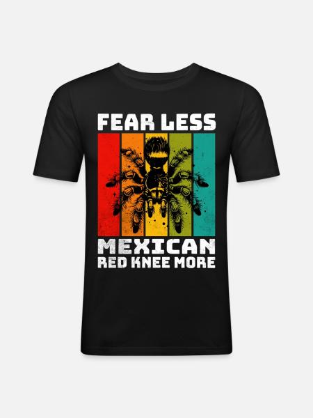 Red-knee tarantula - Men's Slim Fit T-Shirt - black
