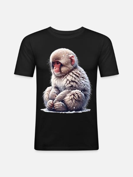 Snow Monkey - Men's Slim Fit T-Shirt - black