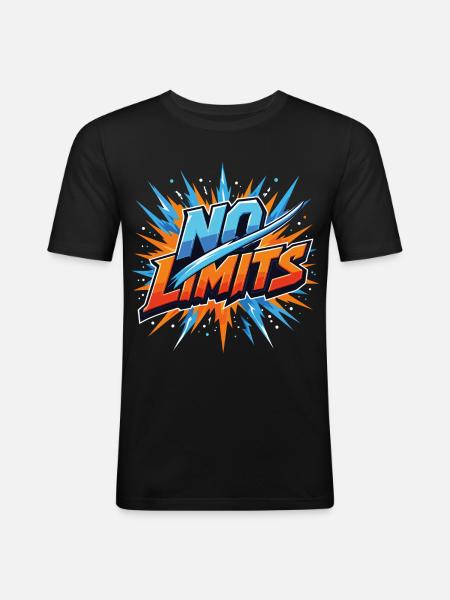 No Limits Dynamic Glow - Men's Slim Fit T-Shirt - black