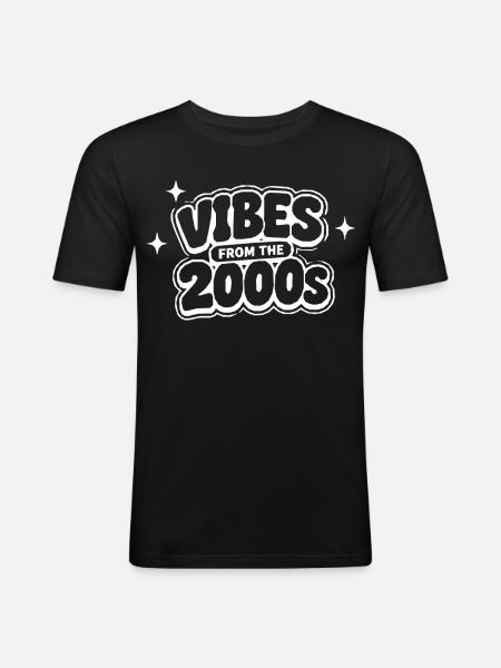 Vibes from the 2000s - Men's Slim Fit T-Shirt - black