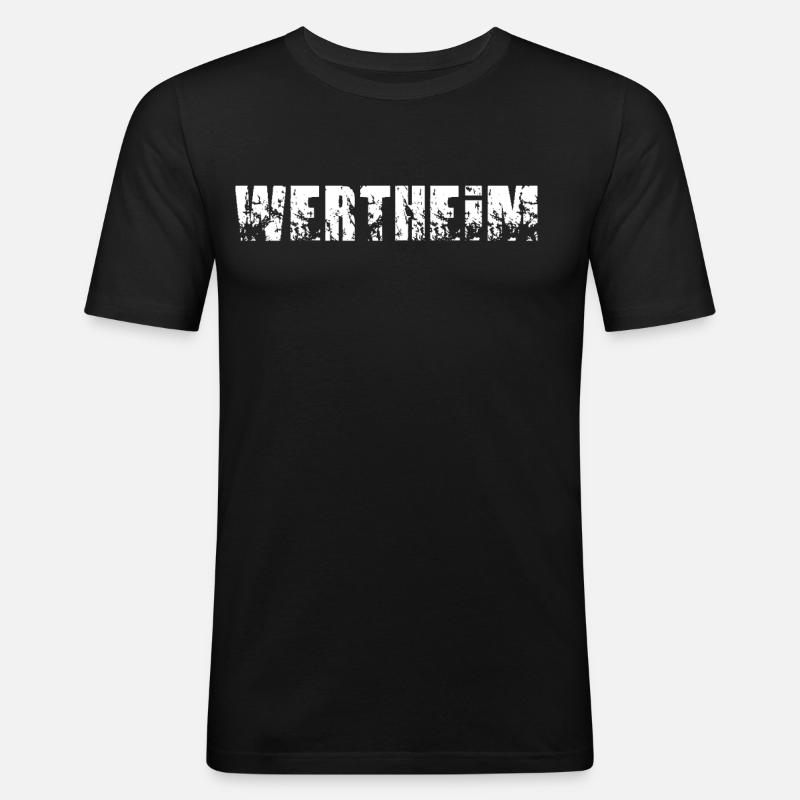 Wertheim - Männer Slim Fit T-Shirt - Schwarz