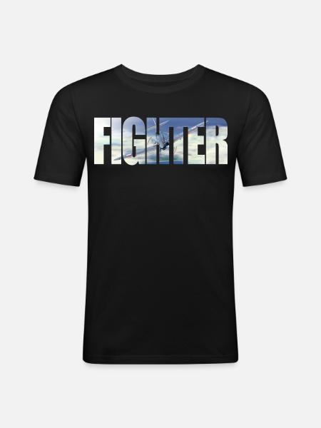 Fighter Spitfire - Men's Slim Fit T-Shirt - black