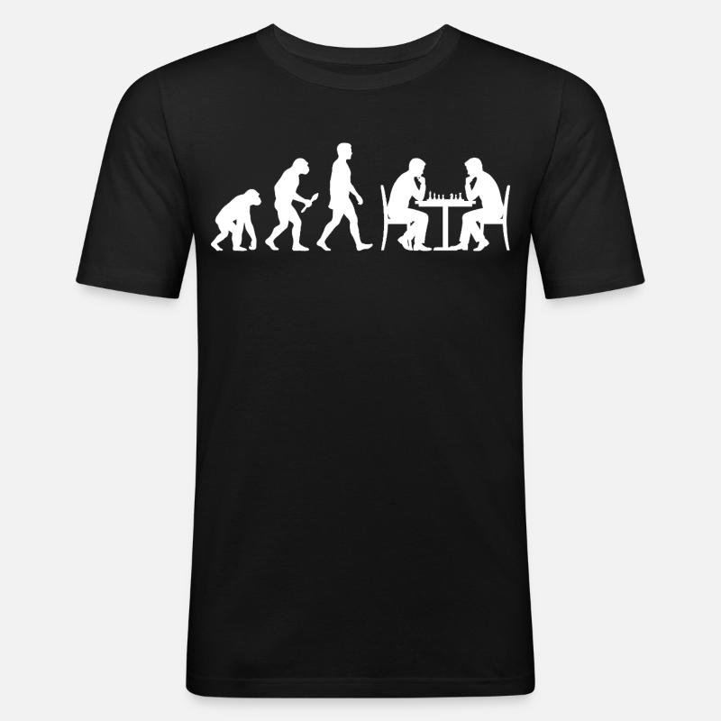 Chess Evolution – The Path to Grandmaster - Men's Slim Fit T-Shirt - black
