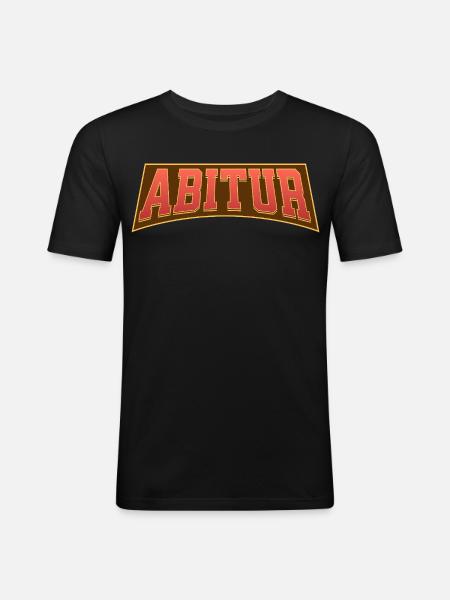 Abitur - Männer Slim Fit T-Shirt - Schwarz