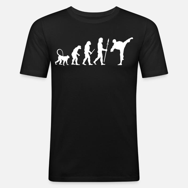 Évolution du karaté - T-shirt près du corps Homme - noir