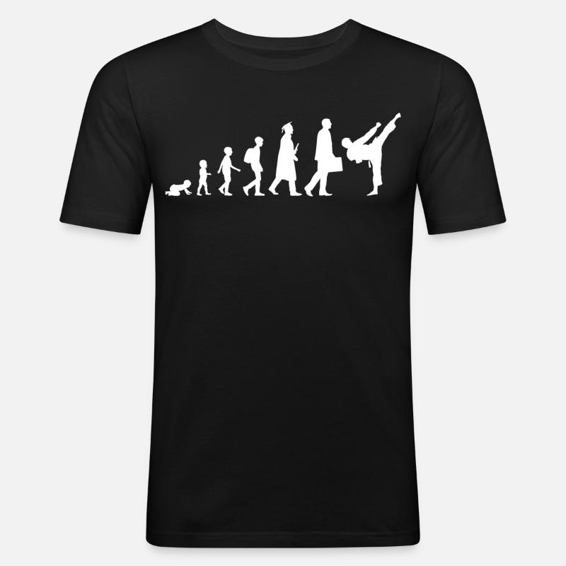 Kind zu Karateka Evolution - Männer Slim Fit T-Shirt - Schwarz