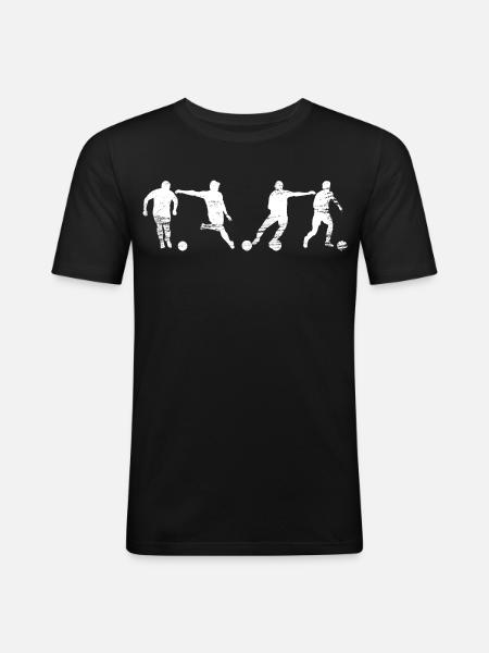 Footballeur - T-shirt près du corps Homme - noir