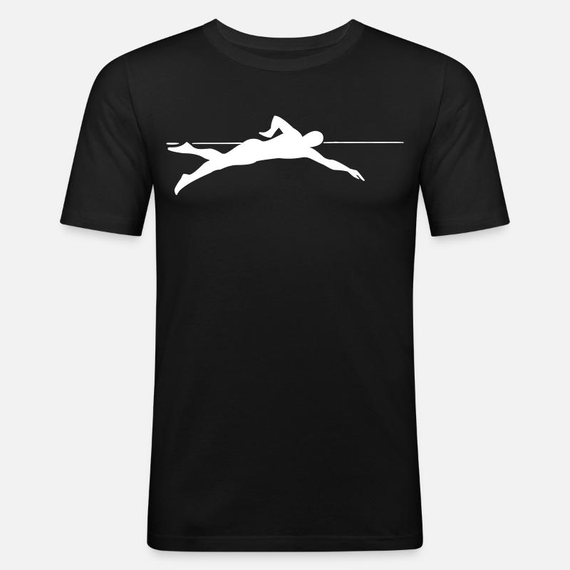 Dynamic Sprinter Line Graphics - Men's Slim Fit T-Shirt - black