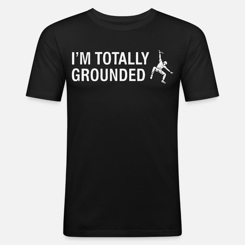 Totally Grounded Rock Climbing - Men's Slim Fit T-Shirt - black