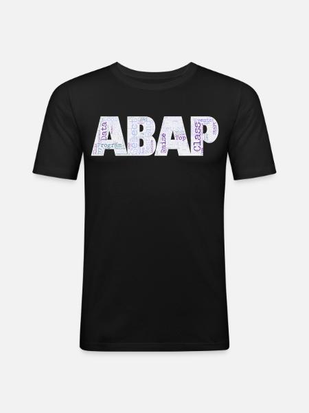ABAP - Männer Slim Fit T-Shirt - Schwarz