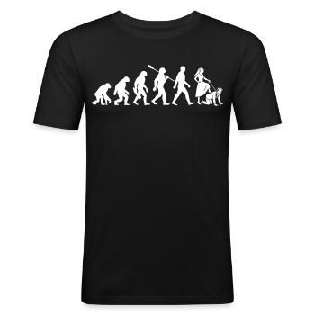Bachelor Party - Evolution Bachelor - Men's Slim Fit T-Shirt - black - Front - Nik (191cm)