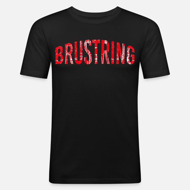 Stuttgart Brustring - Männer Slim Fit T-Shirt - Schwarz