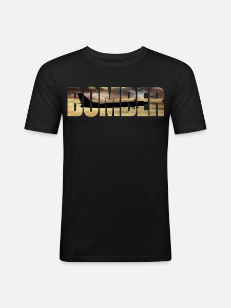 Bomber Tu-95 - Men's Slim Fit T-Shirt - black