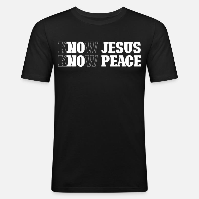 Recognizing Jesus, Finding Peace - Men's Slim Fit T-Shirt - black
