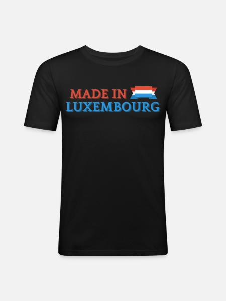 Made in Luxembourg, Luxembourg pride - Men's Slim Fit T-Shirt - black