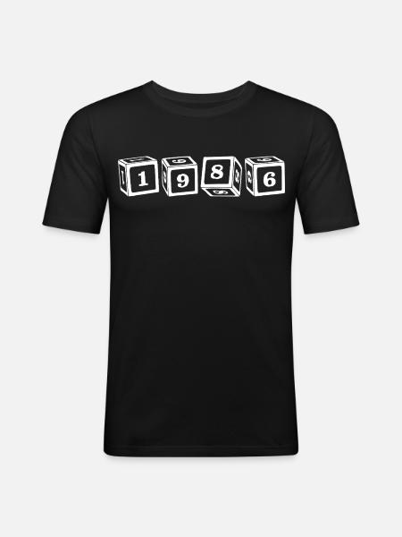 1976 50th Birthday - Men's Slim Fit T-Shirt - black