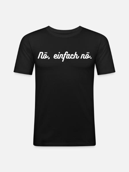 Heimatliebe Nord - Männer Slim Fit T-Shirt - Schwarz