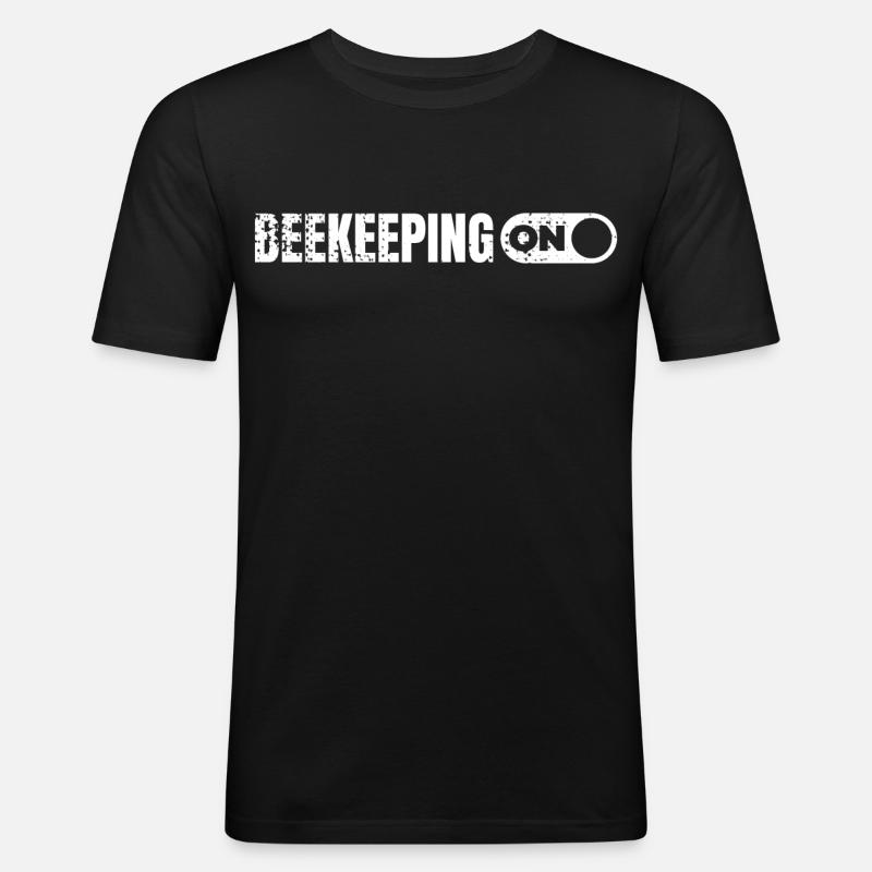 Imker sein - Männer Slim Fit T-Shirt - Schwarz