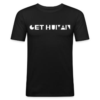 Get Human - Men's Slim Fit T-Shirt - black - Front - Nik (191cm)