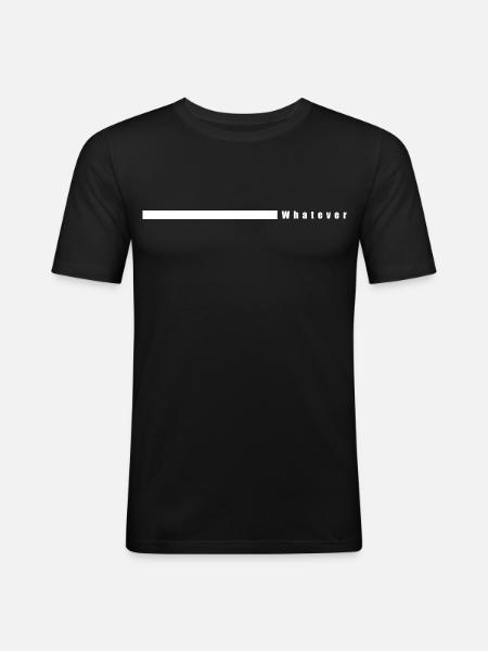 Whatever shirt – style décontracté et tendance - T-shirt près du corps Homme - noir