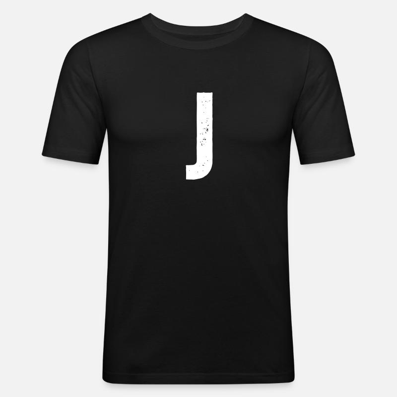 J - Männer Slim Fit T-Shirt - Schwarz