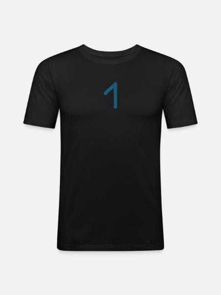 1 numéro un anniversaire - T-shirt près du corps Homme - noir